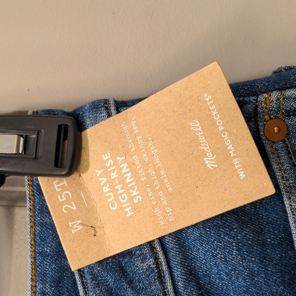 NWT Size 25 Tall Madewell Curvy High-Rise Skinny Jeans - Picture 9 of 12